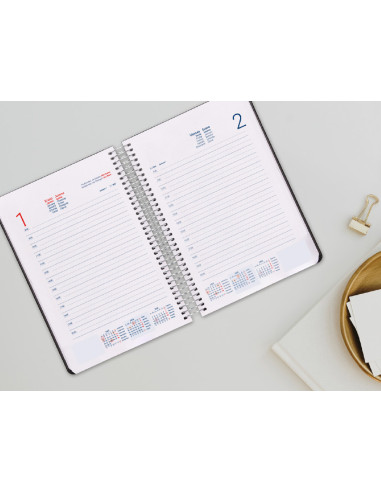 Agenda espiral liderpapel gazi a5 2026 dia pagina design 1 papel 70 gr