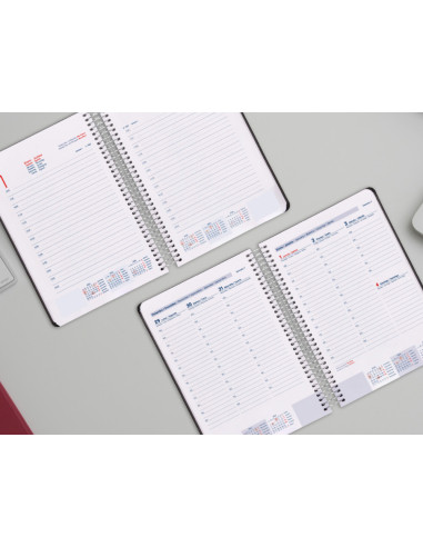 Agenda espiral liderpapel classic a5 2026 semana vista design 3 papel 70 gr