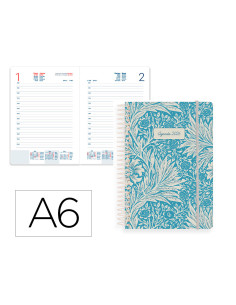 Agenda espiral liderpapel santorini a6 2026 dia pagina design 1 papel 60 gr