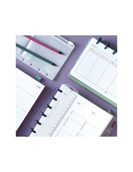 Planificador carchivo ingeniox my week check list my week semanal malva 105x210 mm