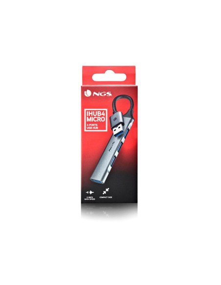 Hub ngs 4 puertos 3 usb 2.0 y 1 usb 3.2 gen 1