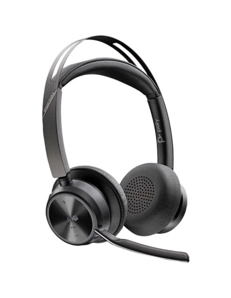 Auriculares Inalámbricos Poly Voyager Focus 2 para Microsoft Teams + Adaptador USB-C-A + Soporte de Carga/ con Micrófono/ Blueto
