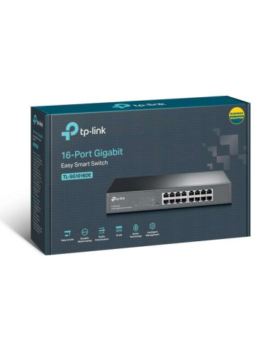 TP-Link Switch Easy Smart de 16 Puertos Gigabit...