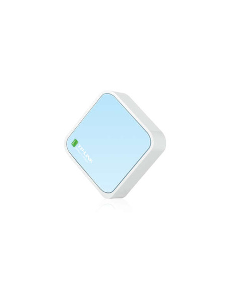 TP-Link Router inalambrico Nano N 300Mbps - 1 EP ETH - 1 EP Micro USB -Antena Interna - Color Blanco/Azul