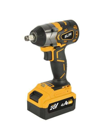 Blim Llave Impacto 20V 4Ah - Dado de Fijacion 1/2" - Par Maximo 420Nm - Velocidad: 0-1600, 0-1900, 0-2300rpm - Agarre Ergonomic