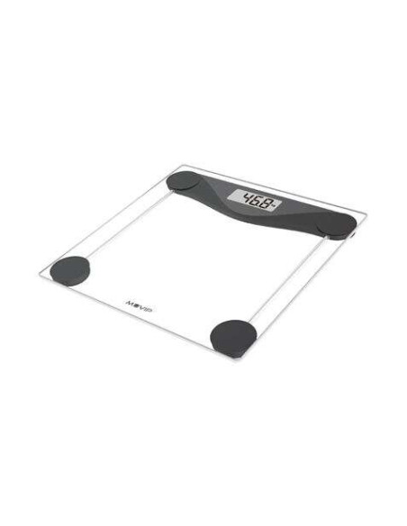 Muvip Bascula Digital de Baño - Cristal Templado - Apagado Automatico - Sensores Alta Precision - Peso Max. 180kg