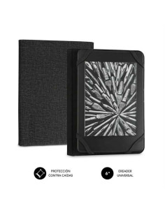 Subblim Funda Ereader 6" Resistente - Interior Aterciopelado - Plegado Comodo - Sujecion sin Daños - Color Negro