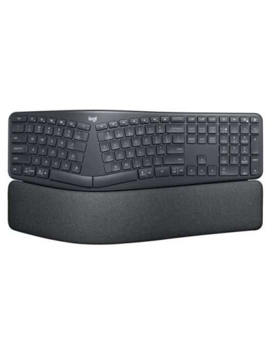 Logitech Ergo K860 Teclado Bluetooth Inalambrico USB - Ergonomico - Reposamuñecas - Color Negro
