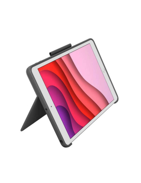 Logitech Combo Touch Funda con Teclado Retroiluminado Inalambrico para iPad 7ª y 8ª Generacion 10.2" - Trackpad - Escritura, Vi