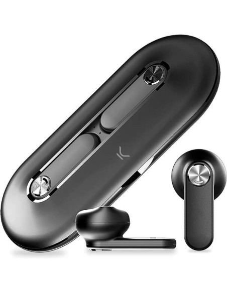Ksix Leaf Auriculares Inalambricos con Microfono Bluetooth 5.0 - Autonomia hasta 4h - Control Tactil - Compatibles con Asistente