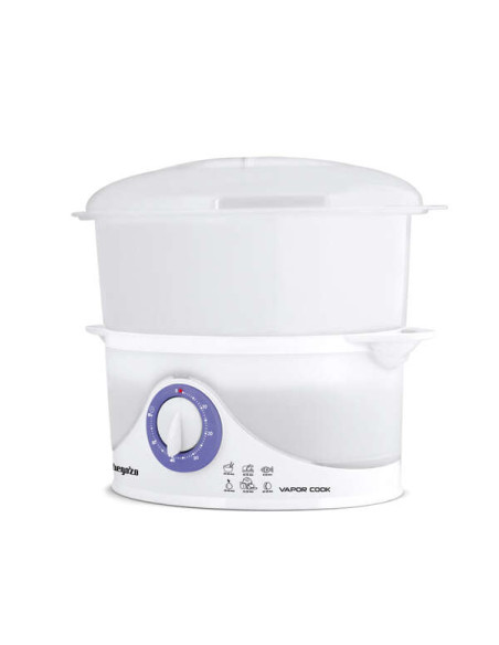 Orbegozo CO 4015 Vaporera Multifuncional - Cocina Saludable y Completa en un Solo Equipo - Temporizador de 60 Minutos - Capacida
