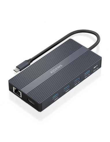 Aisens Conversor USB-C 12 en 1 - Carcasa de...