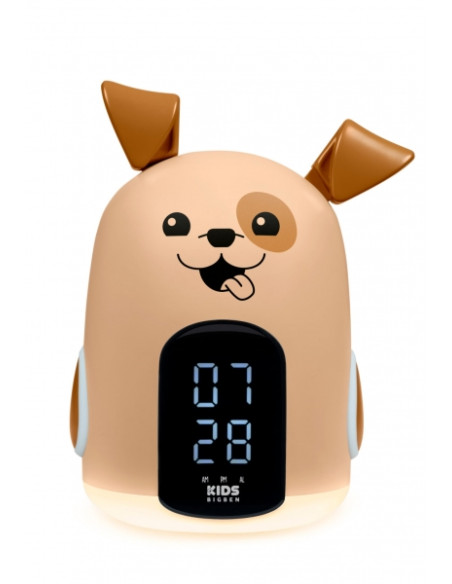 Bigben Kids Despertador Luz Nocturna Tactil - Alarma y Luz - 3 Sonidos de Alarma - Intensidad Ajustable - Pantalla con Hora - Co