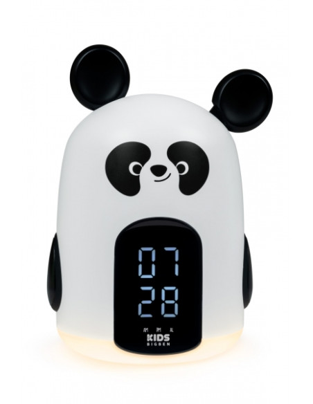 Bigben Kids Despertador Luz Nocturna Tactil - Alarma Programable - 3 Sonidos - Intensidad de Luz Ajustable - Pantalla con Hora -