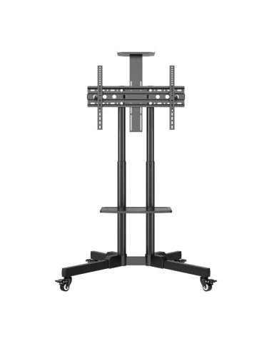 Unykach Soporte de Suelo con Ruedas para Pantallas 32"-75" - Bloqueo de Ruedas - Dos Bandejas - Peso Max 45Kg - VESA 600X400mm