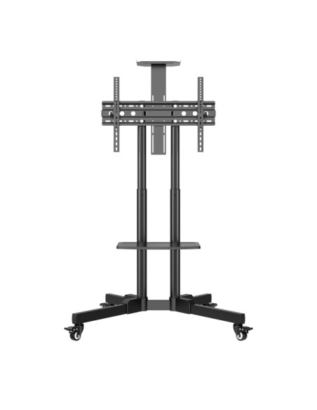 Unykach Soporte de Suelo con Ruedas para Pantallas 32"-75" - Bloqueo de Ruedas - Dos Bandejas - Peso Max 45Kg - VESA 600X400mm