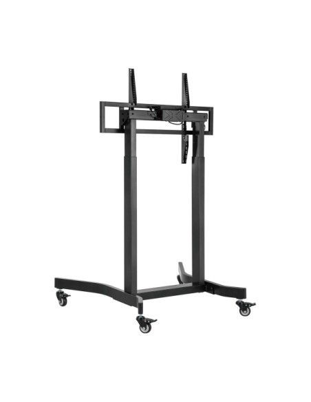 Aisens Soporte de Suelo Motorizado PRO con RuedaS para Monitor/TV 120kg de 55-100 - Color Negro