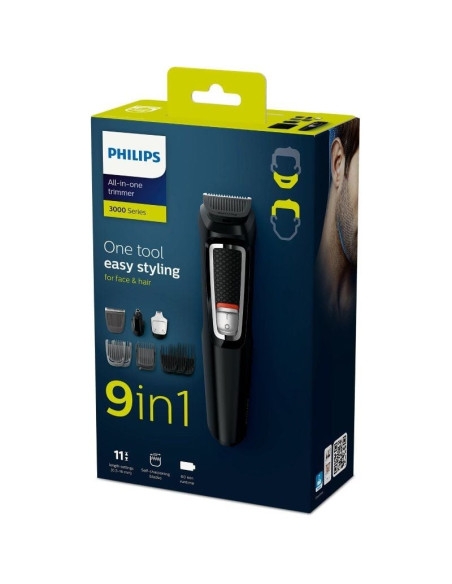Cortapelos Multigroom Series 3000 Philips MG3740 con Batería/ 9 Accesorios