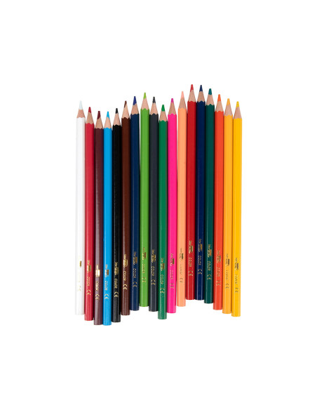 Lapices de colores liderpapel caja de 18 unidades colores surtidos