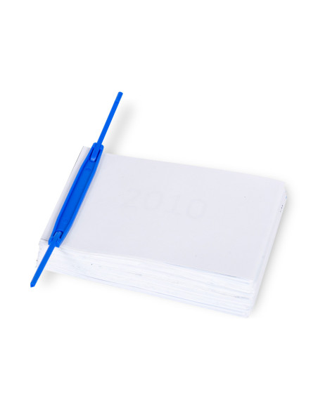 Encuadernador fastener q-connect plastico e-clips color azul caja de 100 unidades