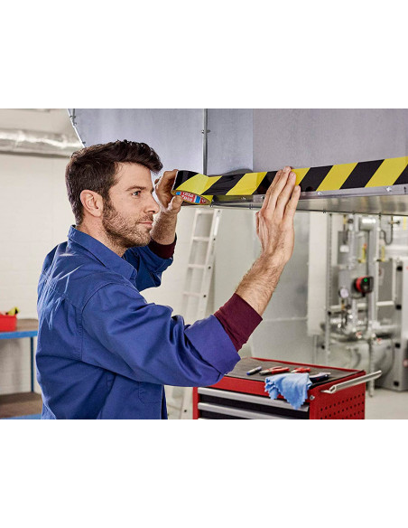 Cinta adhesiva tesa de seguridad amarilla y negra polipropileno 66 mt x 50 mm