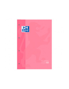 Recambio color 1 oxford din a4+ 80 hojas 90 gr cuadro 5 mm 4 taladros color rosa chicle 2
