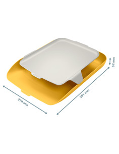 Bandeja sobremesa plastico leitz cosy amarillo 274x62x391 mm 2