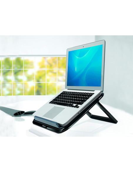 Soporte elevador fellowes i-spire para portatil hasta 17 " ajustable 7 angulos diferentes negro 320x286x42 mm