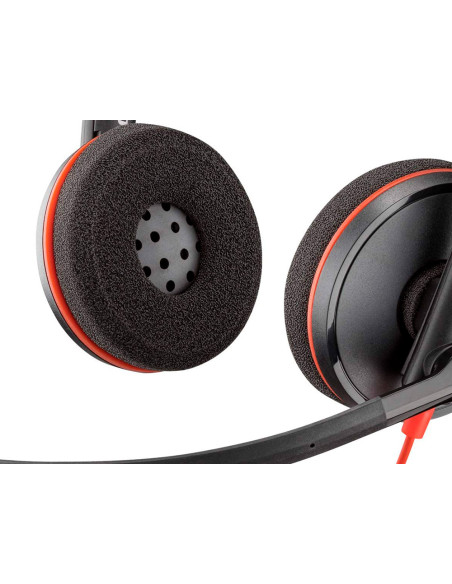 Auricular plantronics blackwire 3320 diadema cable usb-c/a con microfono cert. microsoft teams
