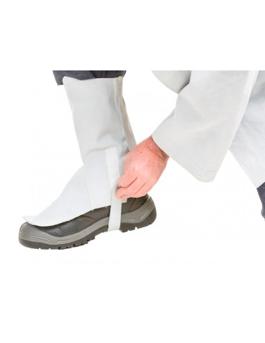 Polaina para soldador faru cuero al cromo...