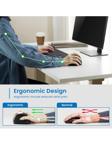 Ewent Raton Inalambrico 2.4hz - Receptor USB-A...