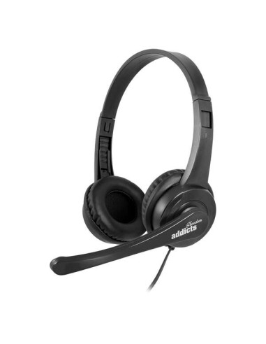 NGS Vox505 Auriculares USB con Microfono - Microfono Plegable - Almohadillas Acolchadas - Diadema Ajustable - Control en Cable -