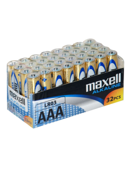 Maxell Pack de 32 Pilas Alcalinas LR03 AAA 1.5V