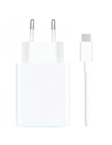 Xiaomi 67W HyperCharge Combo Cargador de Pared para Smartphone USB-A 67W + Cable - Identificacion Inteligente de Dispositivos -