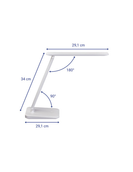 Lampara de escritorio maul sally led con bateria tres niveles intensidad color blanco