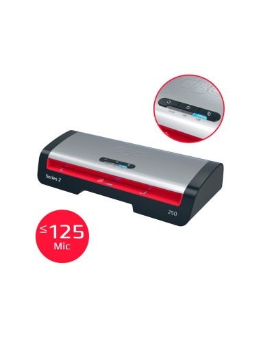 Plastificadora gbc 250 office din a4 apagado automatico 2 rodillos hasta 125 micras