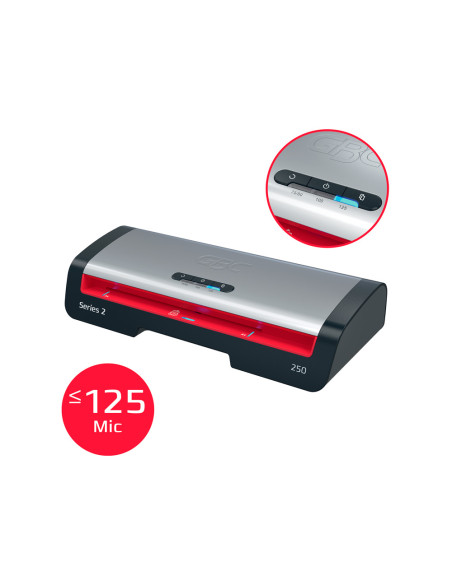 Plastificadora gbc 250 office din a4 apagado automatico 2 rodillos hasta 125 micras