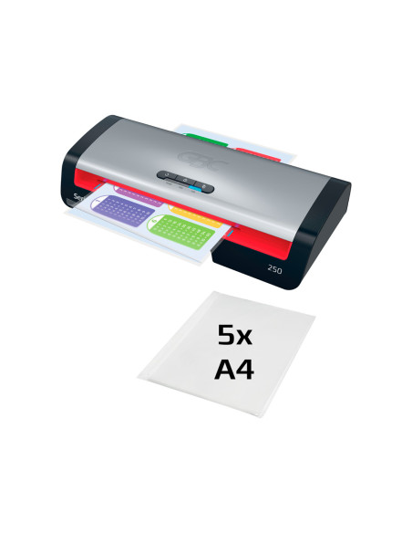 Plastificadora gbc 250 office din a4 apagado automatico 2 rodillos hasta 125 micras