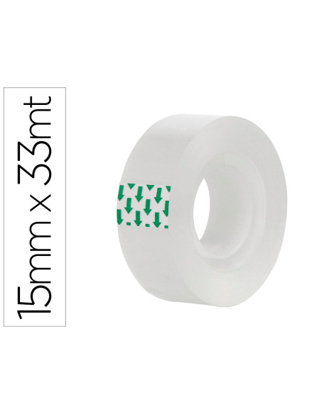 Cinta adhesiva greening transparente 33 mt x 15 mm
