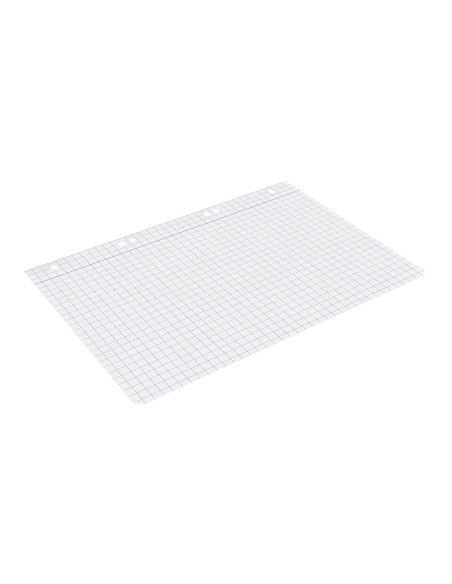 Recambio liderpapel din a5 100 hojas 75 gr cuadro 8mm con margen 6 taladros