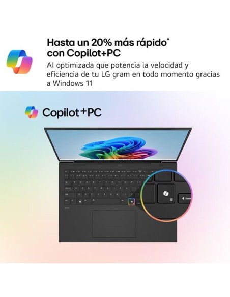 Portátil LG Gram 15Z80T-G.AU75B Ryzen AI 7-350/ 16GB/ 512GB SSD/ 15.6"/ Win11