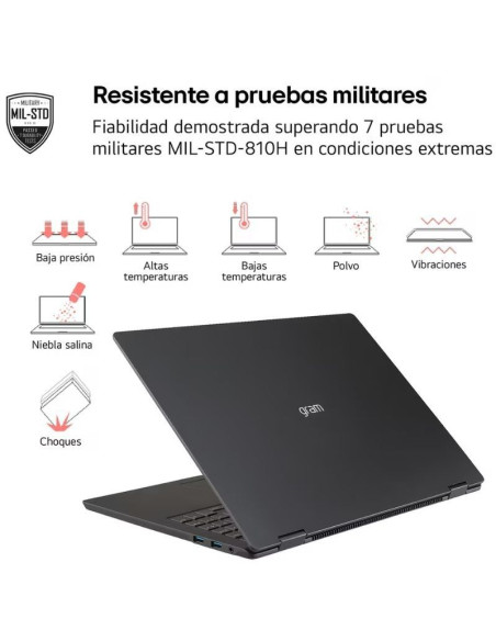 Portátil LG Gram 15Z80T-G.AU75B Ryzen AI 7-350/ 16GB/ 512GB SSD/ 15.6"/ Win11
