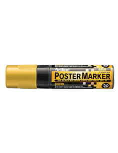 Rotulador artline poster marker epp-20 punta rectangular 20 mm color oro 2
