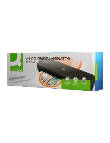 Plastificadora q-connect compacta kf19061 din a4 plastificado caliente/frio luces ready/power 2 rodillos
