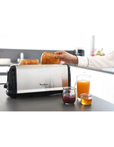 Tostador Moulinex Subito Select LS260800/ 1000W/ Plateado y Negro