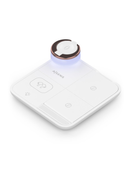 Aisens Cargador Inalambrico 15W - USB-C - Protocolo Qi - Moviles, Apple Watch y Auriculares - Proteccion Contra Sobretension, So