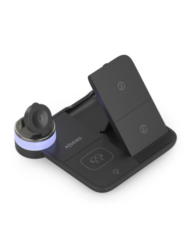 Aisens Cargador Inalambrico 15W - USB-C - Protocolo Qi - Moviles, Apple Watch y Auriculares - Proteccion Contra Sobretension, So