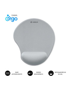 Subblim Ergo Neogel Alfombrilla Ergonomica para Raton - Espuma Elastica - Microtexturizada Impermeable - Base Antideslizante - C