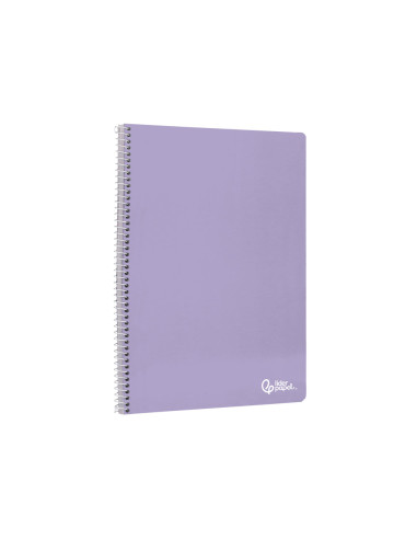 Cuaderno espiral liderpapel a4 smart tapa blanda 80h 75gr rayado montessori 5mm con margen colores surtidos