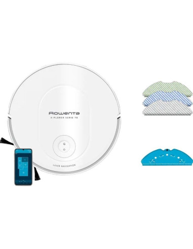 Robot Aspirador Rowenta X-Plorer Serie 70 Animal & Allergy/ Friegasuelos/ Autonomía 3h